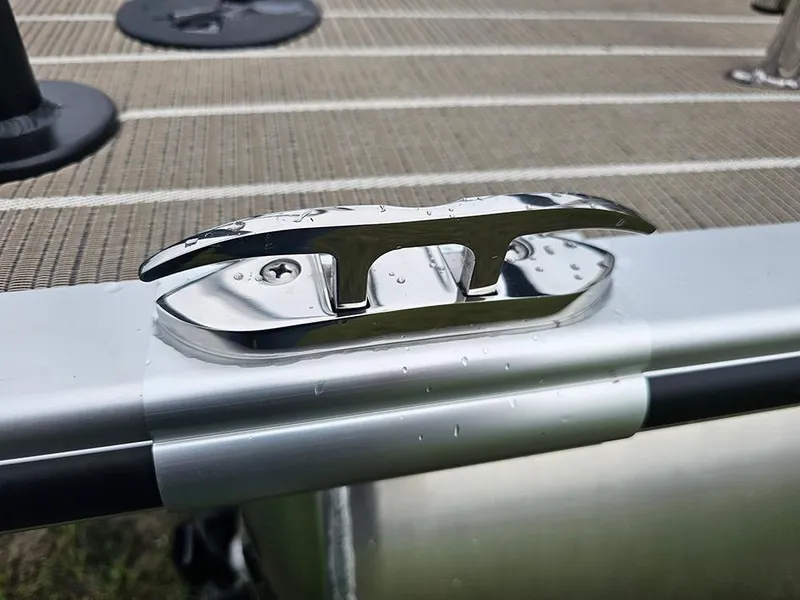 Slide: The Image of Chrome cleat on 2026 Bentley Pontoons Elite 253 Swingback Tritoon deck. - 29