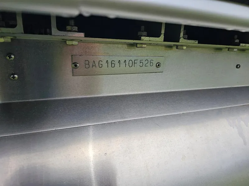 Slide: The Image of Hull identification number on a 2026 Bentley Pontoons Elite 253 Swingback Dual Captain Full Tritoon. - 30