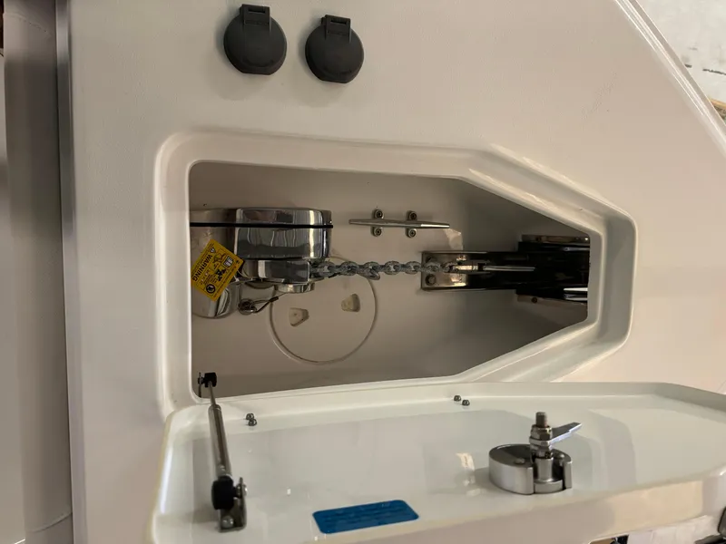 Slide: The Image of 2021 Sea Hunt Gamefish 27 anchor locker with windlass system. - 3