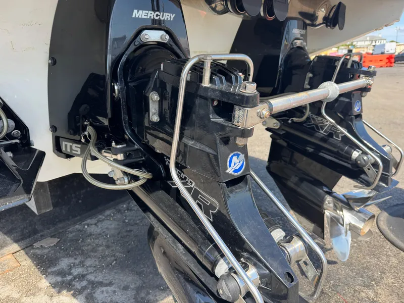 Slide: The Image of 2020 Formula 382 FASTech boat with Mercury outboard engines, featuring XR drives. - 32