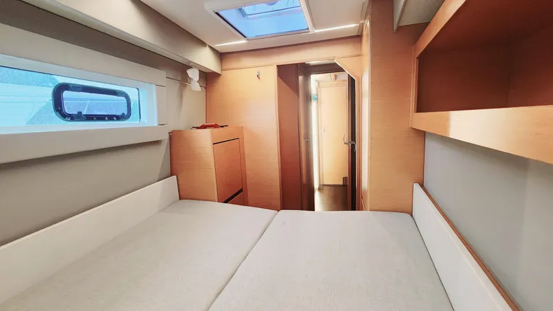 Slide: The Image of Cabin interior of 2017 Nautitech 46 Fly catamaran, featuring modern design and natural light. - 9