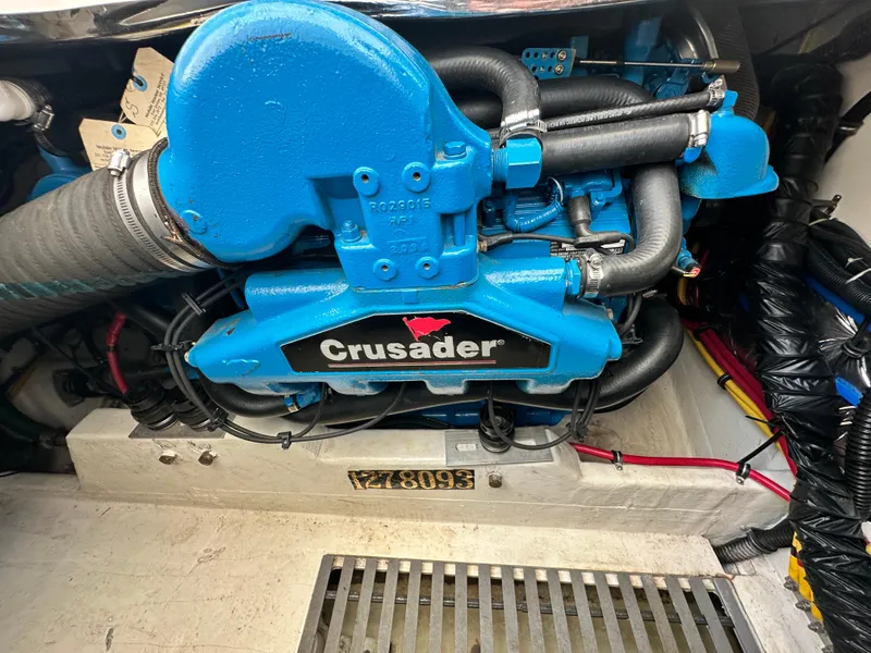 Slide: The Image of Engine compartment of a 2003 Tiara Yachts 3100 Open with Crusader engine. - 35