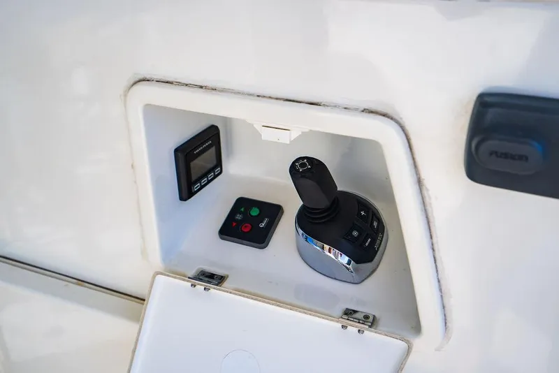 Slide: The Image of Beneteau Gran Turismo 49 2016 control panel with joystick and buttons. - 30