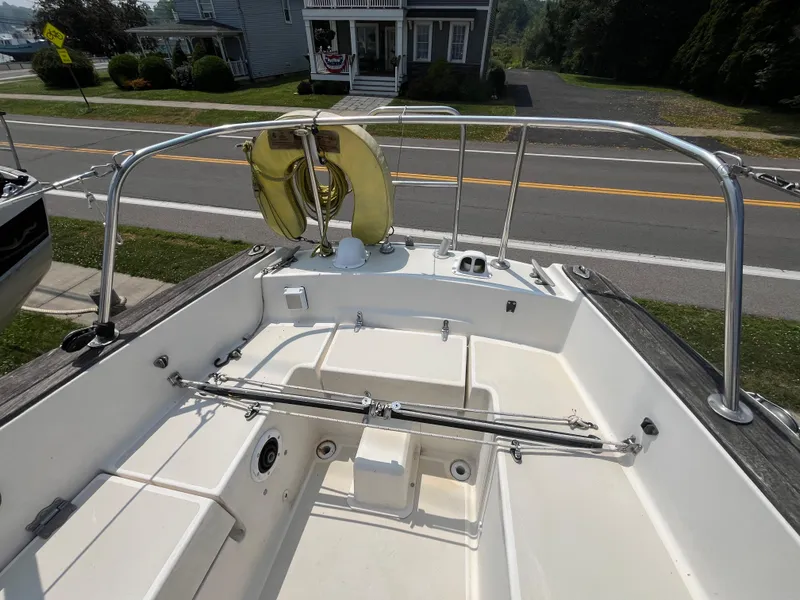 Slide: The Image of Cockpit of a 1980 Pearson 30 sailboat with lifebuoy. - 20