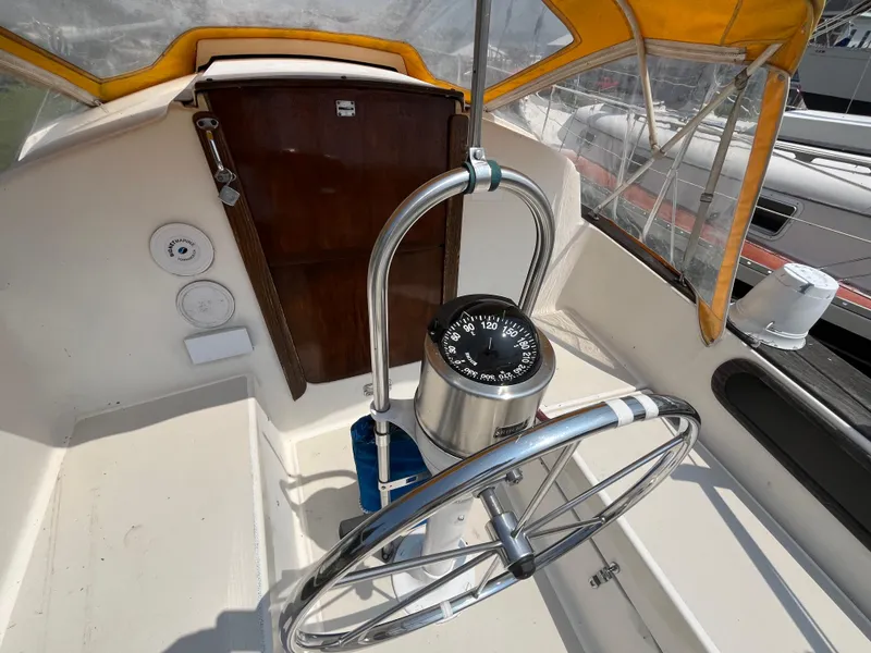 Slide: The Image of Cockpit of a 1980 Pearson 30 sailboat. - 24
