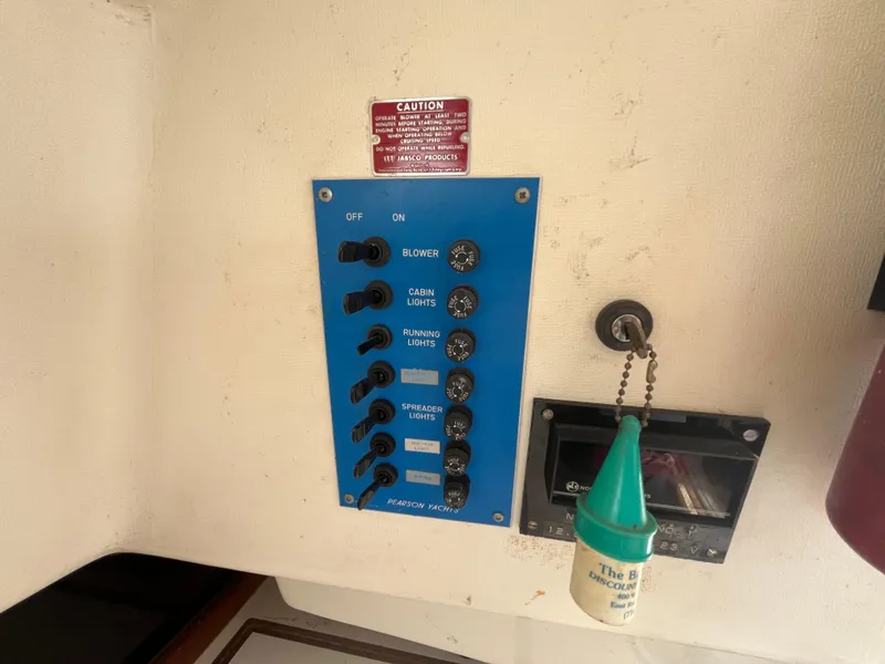 Slide: The Image of Control panel of a 1980 Pearson 30 yacht. - 39