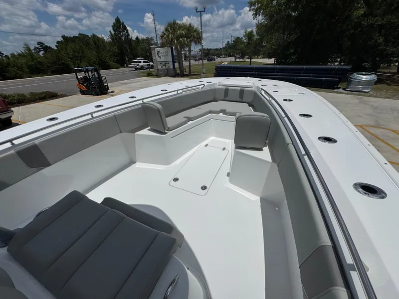 Slide: The Image of 2026 Cape Horn 34 XS boat interior with spacious seating and modern design. - 21