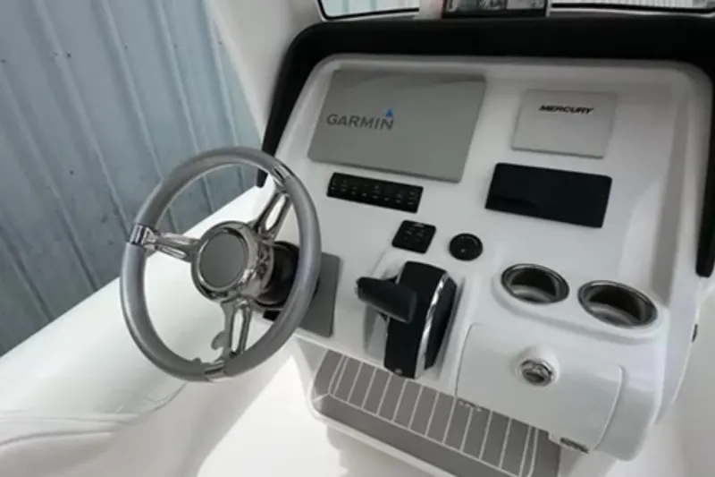 Slide: The Image of Label on Mercury Marine engine, model 300XL, 300 HP, 2023 Airship 310-Rib. - 11