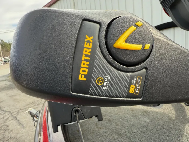 Slide: The Image of Close-up of Fortrex trolling motor on 2021 Skeeter ZX 150 boat. - 17