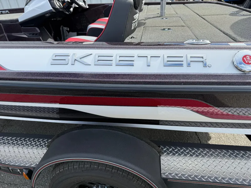 Slide: The Image of 2021 Skeeter ZX 150 boat with sleek design and detailed interior view. - 3