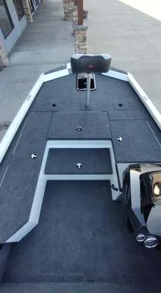 Slide: The Image of 2026 Vexus AVX181D boat deck with storage compartments and seating. - 6