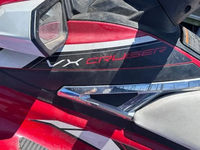 Slide: The Image of 2017 Yamaha WaveRunner VX Cruiser HO, red and black design, close-up view. - 7