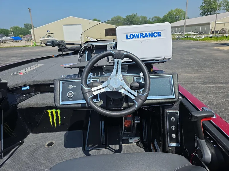 Slide: The Image of 2023 Ranger Z520R 55th Anniversary Limited Edition boat dashboard with Lowrance GPS system. - 6