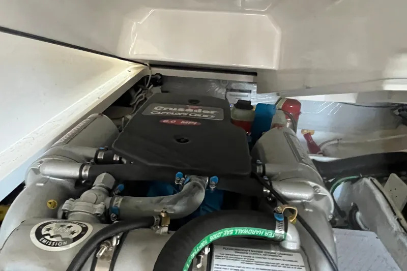 Slide: The Image of Engine compartment of 2015 Tiara Yachts 3100 Coronet with Crusader 6.0L engine. - 17