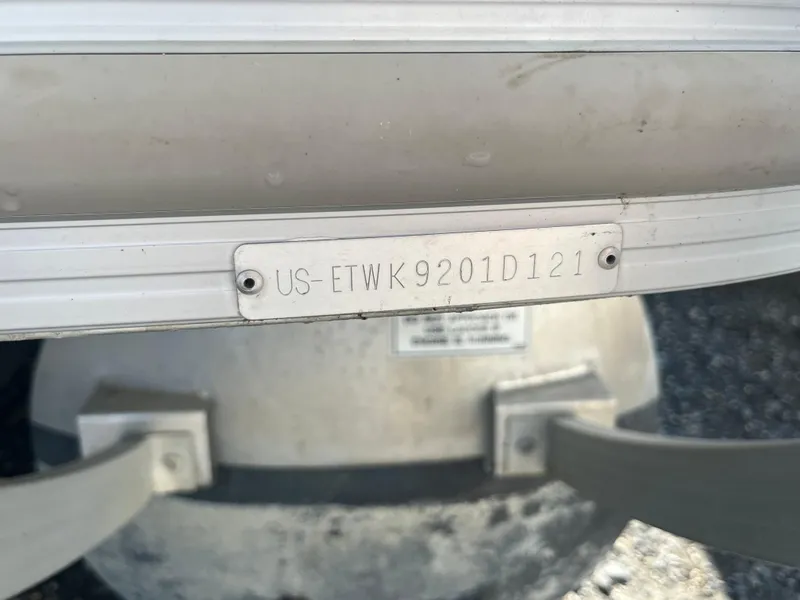 Slide: The Image of 2021 Bennington 23L boat identification plate with serial number US-ETWK9201D121. - 30