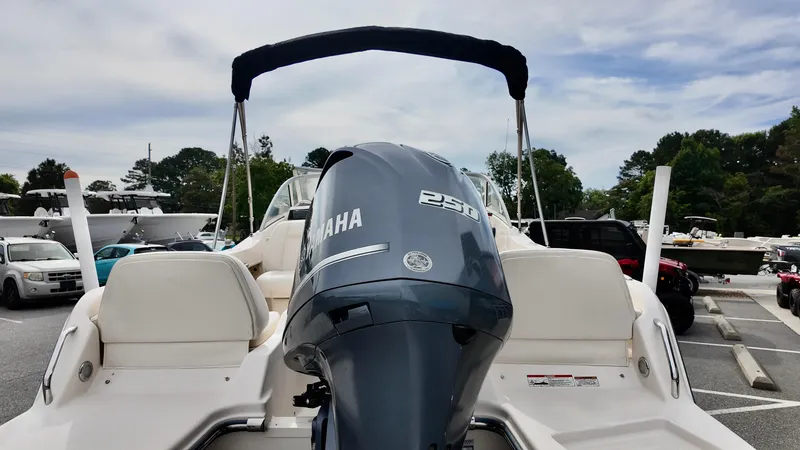 Slide: The Image of 2018 Grady-White Freedom 215 boat with Yamaha 250 engine in parking lot. - 10