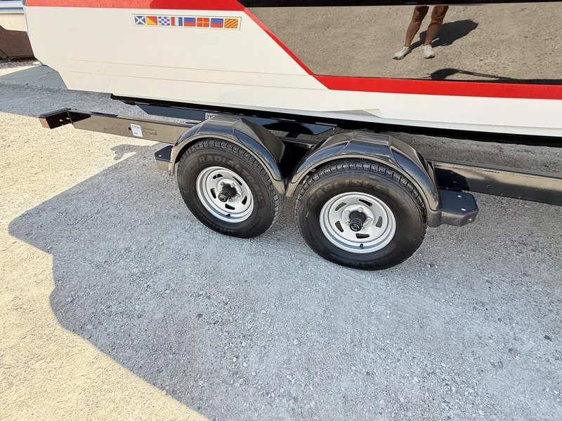 Slide: The Image of Trailer with dual wheels for 2018 Monterey 218 Super Sport boat. - 36