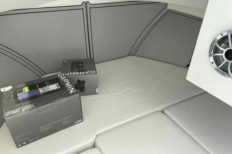 Slide: The Image of Interior of 2026 Parker 2220 SC boat with Garmin GPSMAP 943xsv boxes. - 9