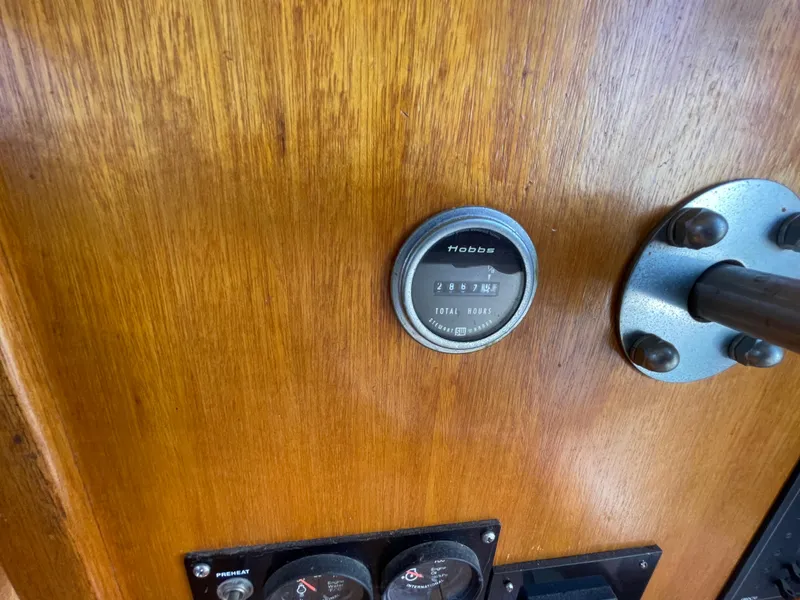 Slide: The Image of Hour meter on 1982 Californian 34 LRC boat dashboard, showing 2867 hours. - 30