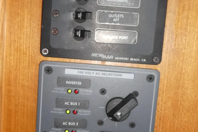 Slide: The Image of Electrical control panel on a 1995 Riviera Convertible boat. - 29