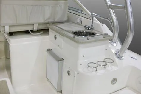 Slide: The Image of Manufacturer Provided Image: 2014 Wellcraft 340 Coastal boat interior with sink and storage. - 11