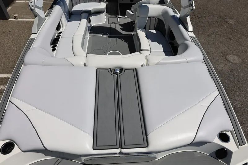 Slide: The Image of Luxurious interior of 2018 MB B52 23 boat with spacious seating and sleek design. - 15