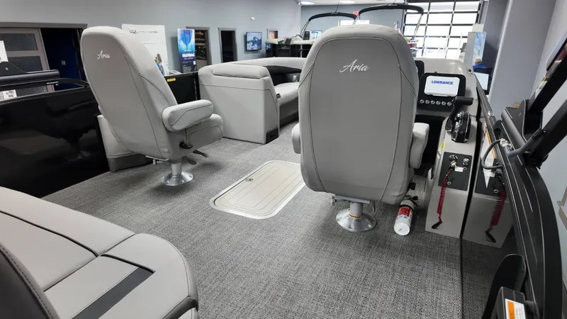 Slide: The Image of Interior of 2026 Barletta ARIA A22UC with gray seating. - 41