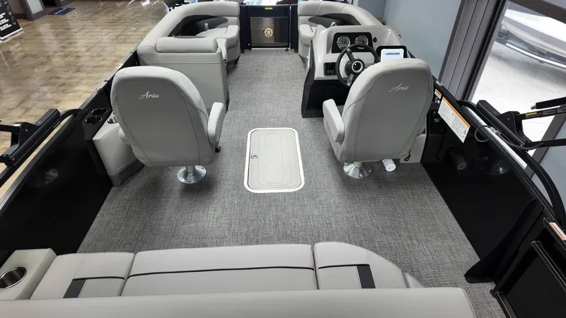 Slide: The Image of Interior of 2026 Barletta ARIA A22UC with gray seating. - 42