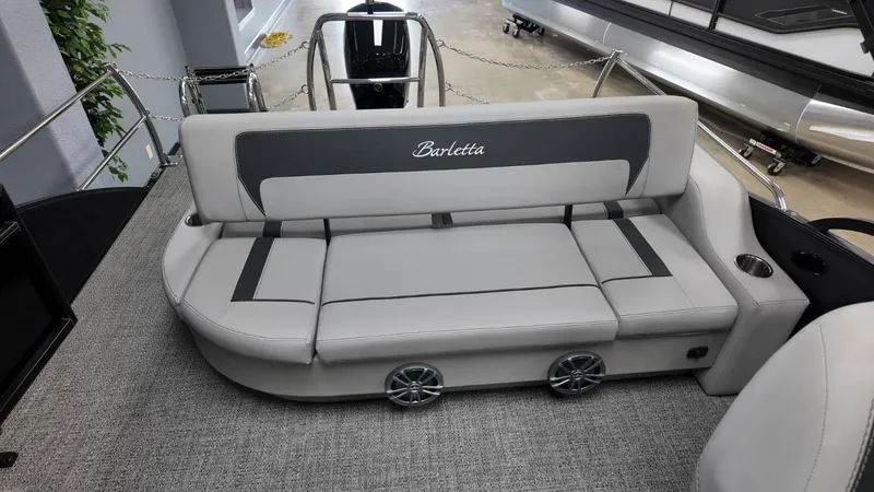 Slide: The Image of Barletta ARIA A22UC 2026 boat seat with gray upholstery. - 45