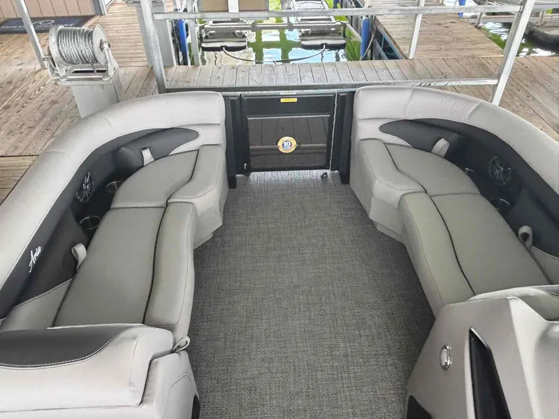 Slide: The Image of Close-up of Barletta ARIA A22UC pontoon, year 2026. - 8