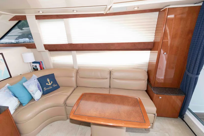 Slide: The Image of Luxurious interior of 2006 Meridian 341 Sedan with leather seating and elegant wood finishes. - 15