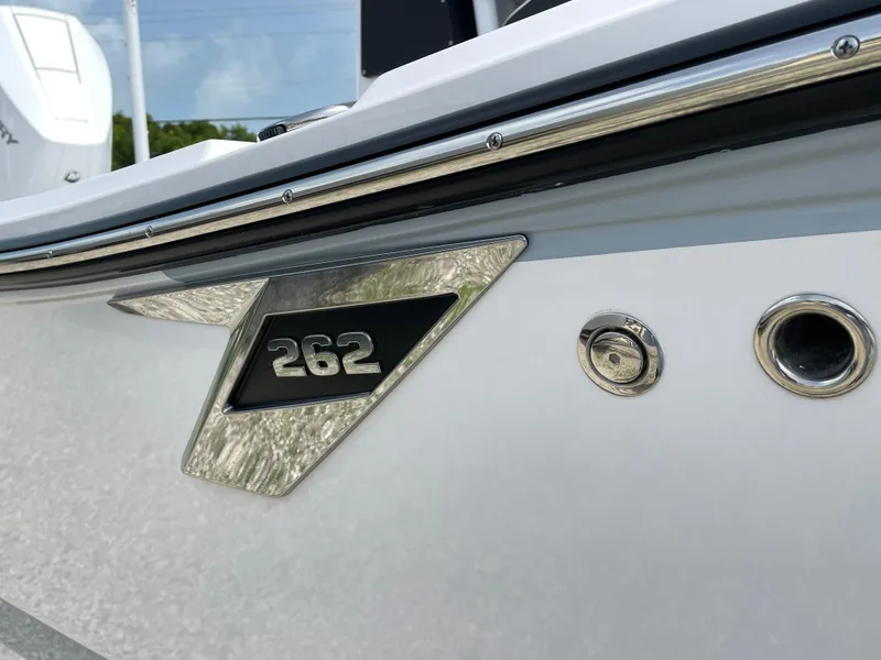 Slide: The Image of 2026 Blackfin 262 HB boat emblem and chrome detailing. - 4