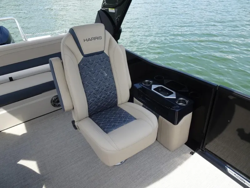 Slide: The Image of Luxurious seating on 2025 Harris Grand Mariner 250 boat, featuring elegant design and comfort. - 15