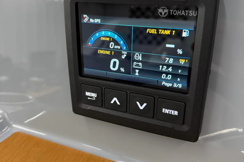 Slide: The Image of Digital display panel of Gala V500, showing engine and fuel data. - 11