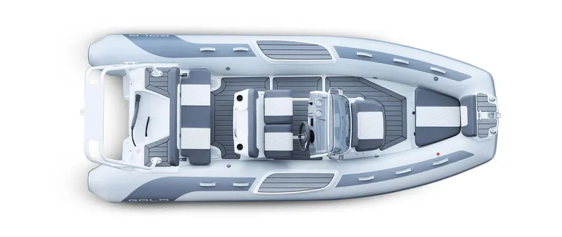 Slide: The Image of Top view of 2026 Gala V500 boat, featuring sleek design and modern seating layout. - 14