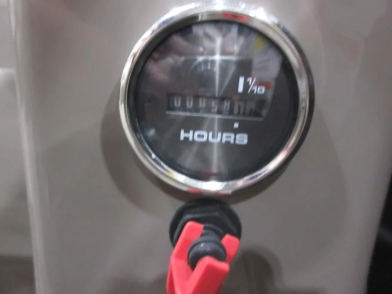 Slide: The Image of Hour meter on 2022 Sun Tracker Party Barge 22 RF DLX boat dashboard. - 7