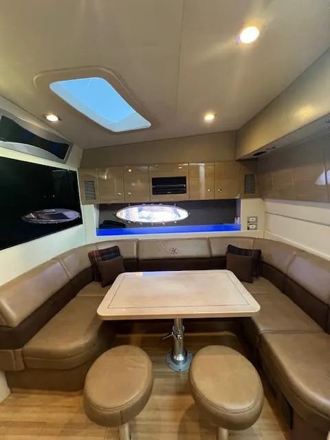 Slide: The Image of Luxurious interior of a 2013 Formula 45 Yacht with leather seating and modern design. - 36