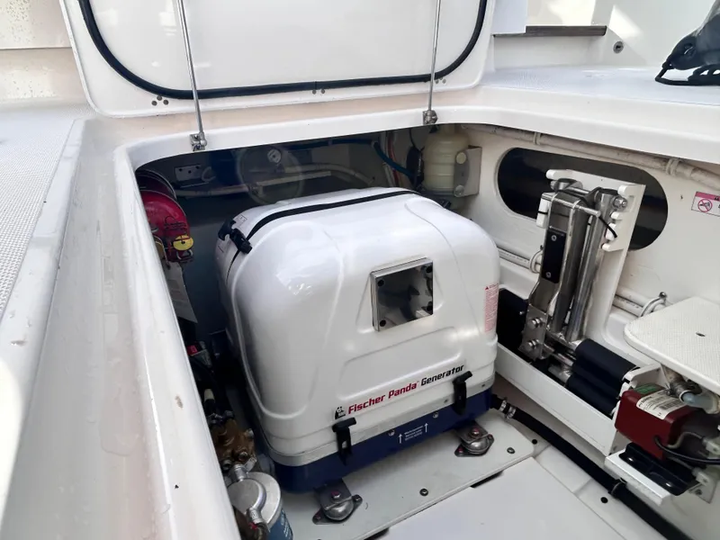Slide: The Image of 2018 Pursuit S 368 Sport boat with Fischer Panda generator in engine compartment. - 24