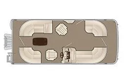 Slide: The Image of Manufacturer Provided Image: Top view of 2017 Bennington 21 SSRX pontoon boat layout. - 17