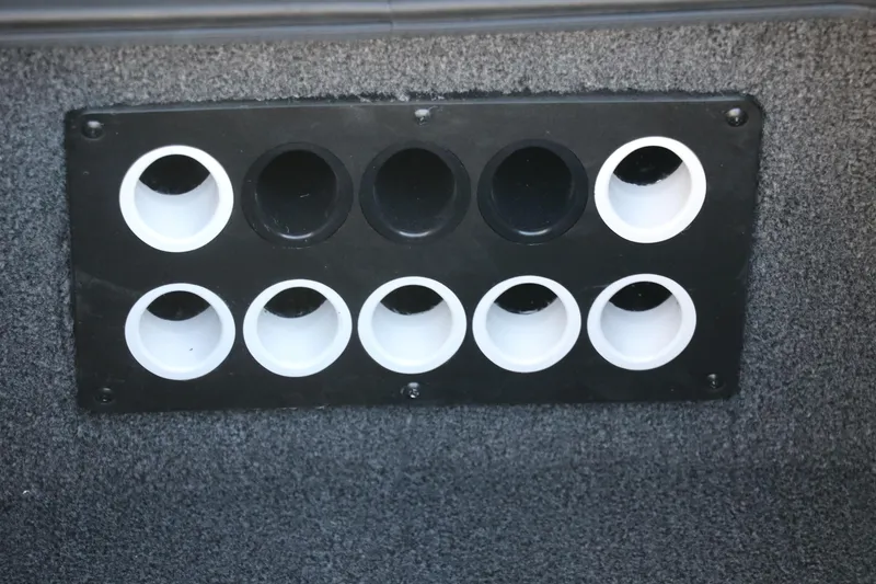 Slide: The Image of Rod holder panel in 2025 Vexus AVX1980 boat interior. - 22