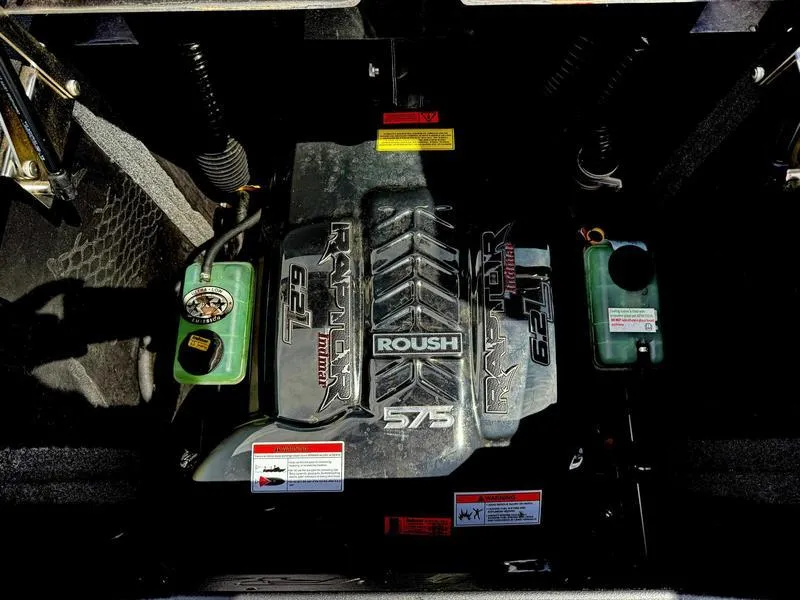 Slide: The Image of 2019 Supra SE550 engine compartment featuring Roush 575 horsepower motor. - 14