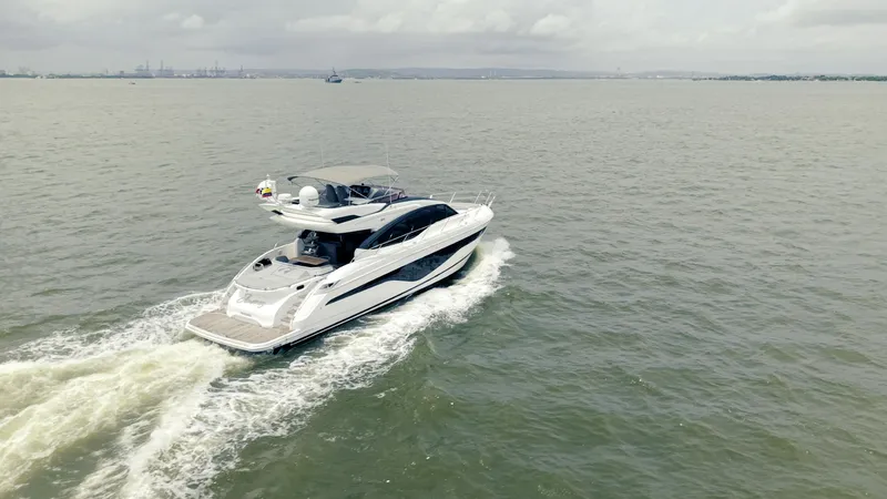 Slide: The Image of Luxury Princess S62 yacht cruising on open water, 2020 model. - 13