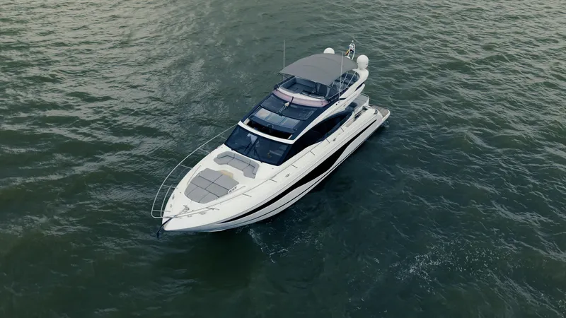 Slide: The Image of Luxury Princess S62 yacht cruising on open water, 2020 model. - 3