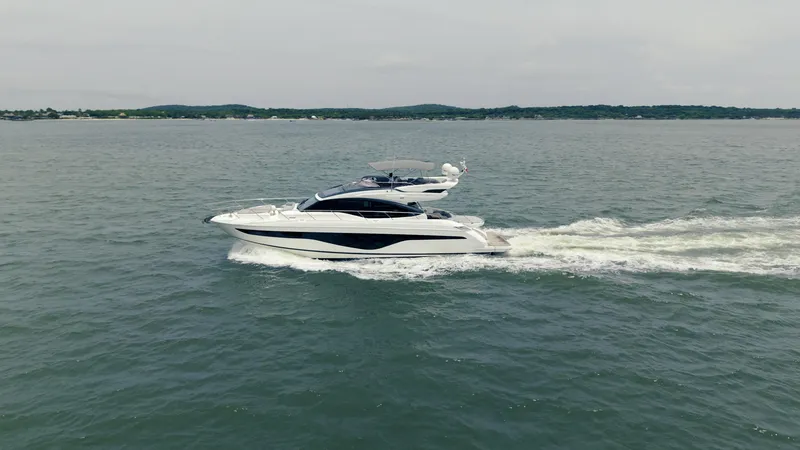 Slide: The Image of Luxury Princess S62 yacht cruising on open water, 2020 model. - 8