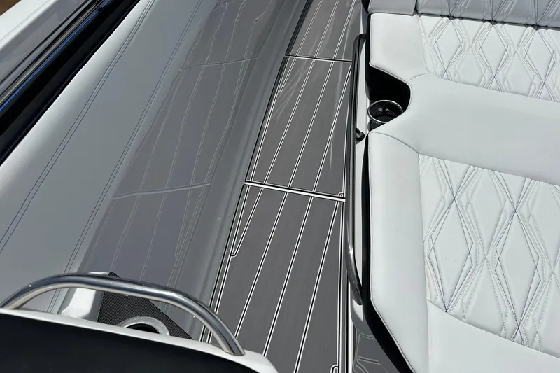 Slide: The Image of 2024 Nor-Tech 400 Supersport interior with sleek seating and modern design. - 46
