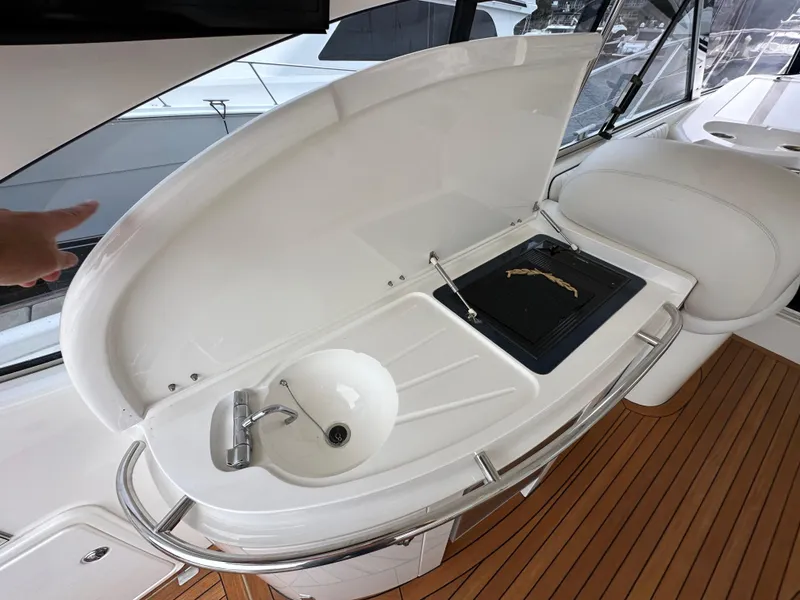 Slide: The Image of Sunseeker Predator 60 yacht interior with sink and grill, 2000 model. - 37