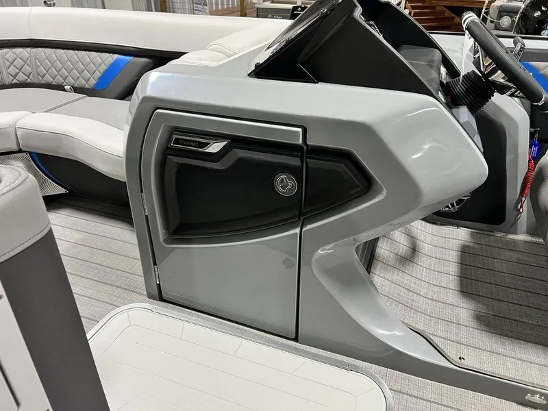 Slide: The Image of 2025 Godfrey AquaPatio 235 SFLC iMPACT helm with sleek design and modern controls. - 13