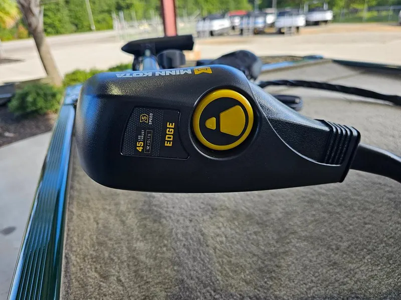 Slide: The Image of Minn Kota Edge trolling motor on 2026 Tracker Bass Tracker Classic Limited boat. - 19