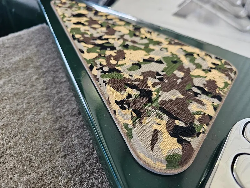 Slide: The Image of Camouflage detail on 2026 Tracker Bass Tracker Classic Limited boat interior. - 22