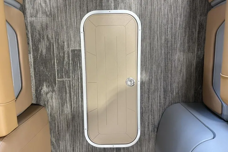 Slide: The Image of Interior view of 2025 Godfrey Sweetwater 2286 SB boat, featuring a center tube package. - 13